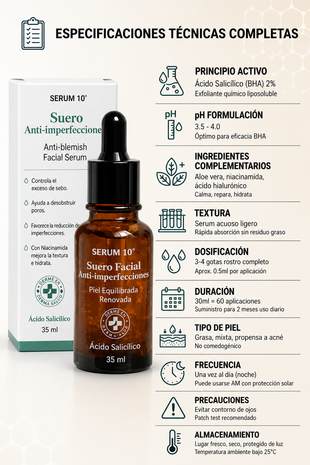 SERUM 10 Suero Facial Anti-imperfecciones