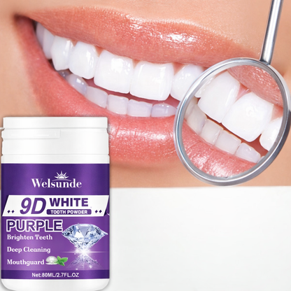 Kit Blanqueador Dental Morado 9D – 3 Polvos Blanqueadores + 1 Líquido